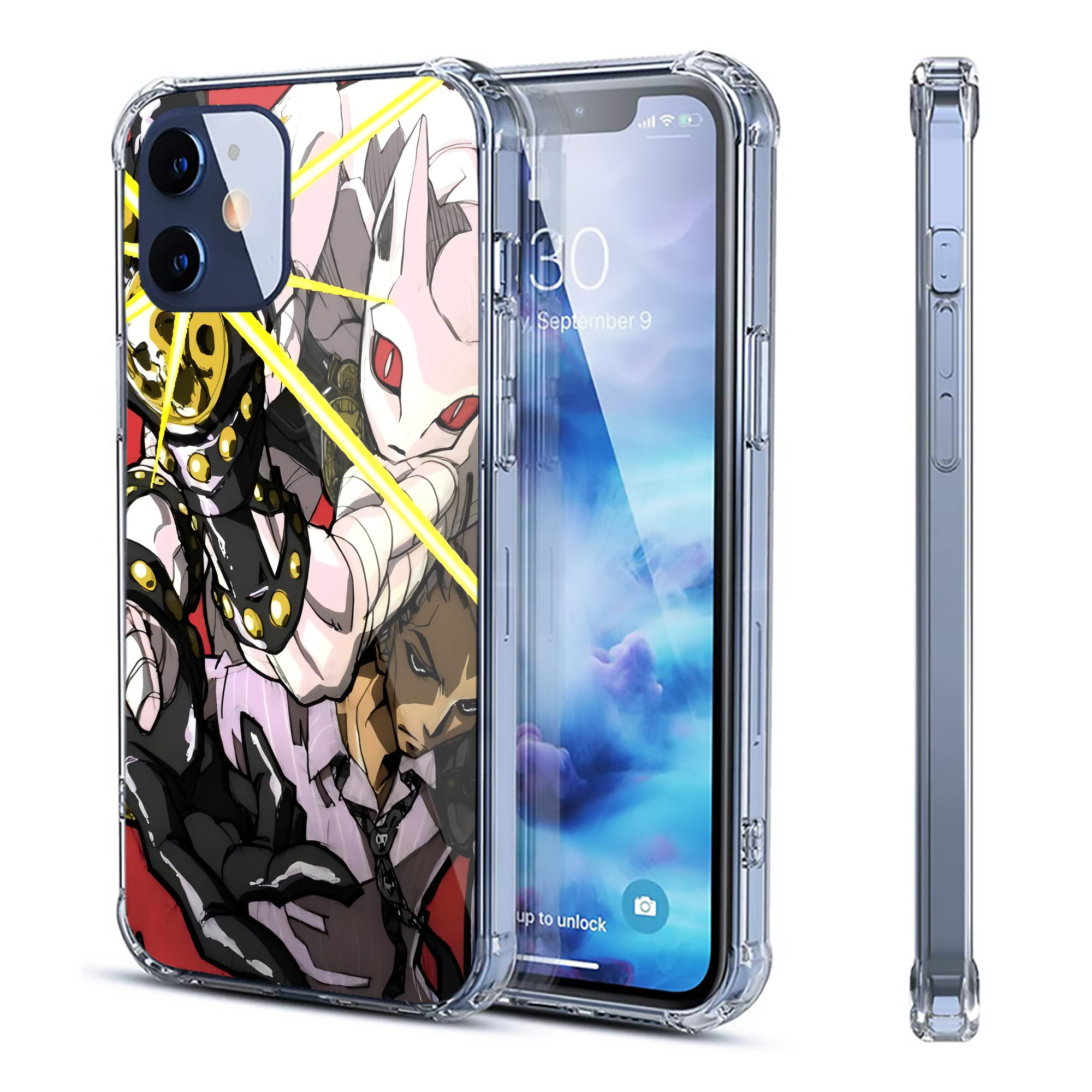 （画像用） ジョジョの奇妙な冒険 JoJo's Bizarre Adventure 【iPhone 12シリーズ対応】透明スマホケース（クリアソフトケース）